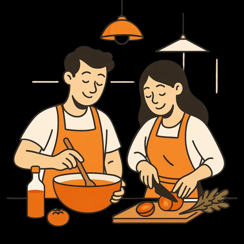 Cookbond mobile app illustration